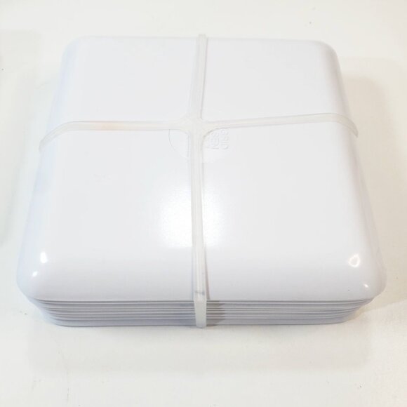SIGRID OLSEN Set of 8 Appetizer Plates 6" Square Melamine Oyster Aw Shucks - Picture 6 of 10